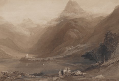 Llanberis Lake, North Wales, 1820-30. Creator: Samuel Jackson.