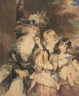 Lady Smith and Her Children, 1800-1872. Creator: Simon Jacques Rochard.