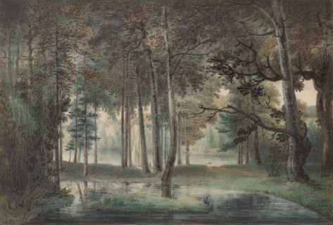 A View from the Artist's Estate, Springland, or the Elysian Bower, ca. 1800. Creator: William Russell Birch.
