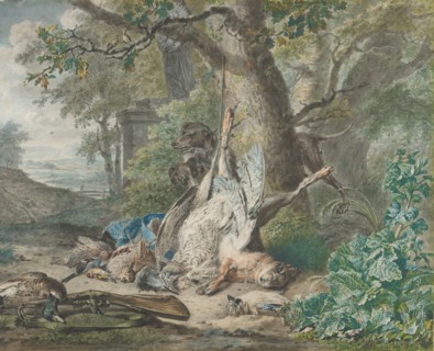 Hunting Still Life in a Forest, 1784. Creator: Wybrand Hendriks.