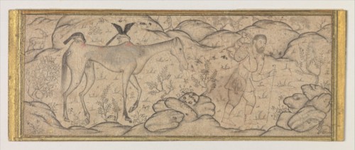 An Emaciated Horse Led by His Master, late 16th century. Creator: Unknown.