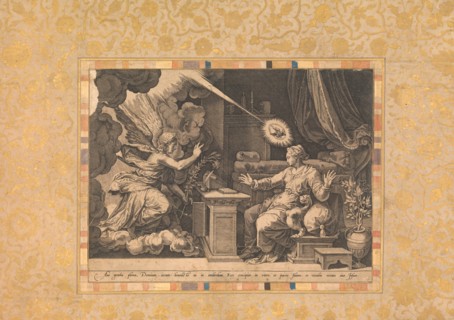 The Annunciation, Folio from the Bellini Album, ca. 1600. Creator: Unknown.