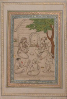 Hindus Conversing before a Shrine, 17th century. Creator: Unknown.