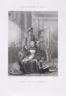 The Childhood of Paolo Veronese, from "L'Artiste", August 10, 1845., August 10, 1845. Creator: Adolphe Pierre Riffaut.
