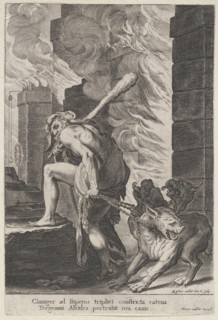 Hercules and Cerberus, 1586-1629. Creator: Aegidius Sadeler II.