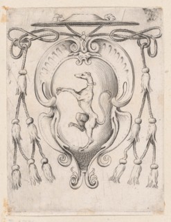 Coat of Arms of a Cardinal of the Sampieri Family, 1590-95. Creator: Agostino Carracci.