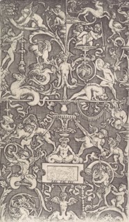 Ornamental Panel, ca. 1514-36. Creator: Agostino Veneziano.