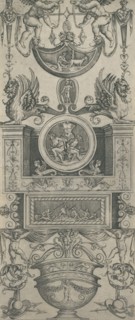 Ornament Panel, dated 1521. Creator: Attributed to Agostino Veneziano.