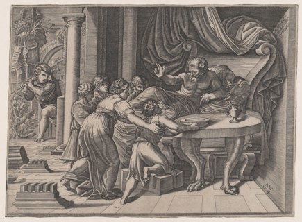 Isaac Blessing Jacob, 1524. Creator: Agostino Veneziano.