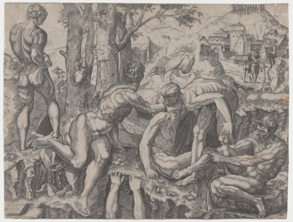 The Climbers, dated 1524. Creator: Agostino Veneziano.