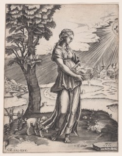 The Cumaean Sibyl, dated 1516. Creator: Agostino Veneziano.