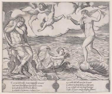 Eros in the Sea, ca. 1514-36. Creator: Agostino Veneziano.