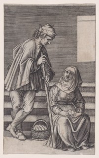 Peasant and a Woman with Eggs, ca. 1514-36. Creator: Agostino Veneziano.