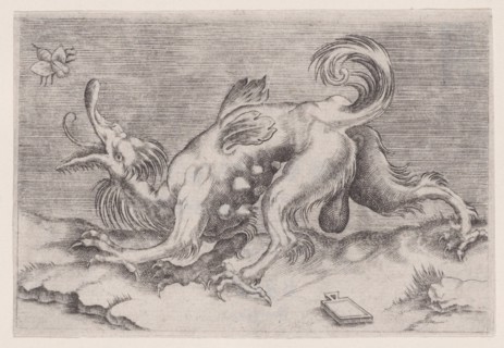 The Dragon and the Bee, ca. 1514-36. Creator: Agostino Veneziano.