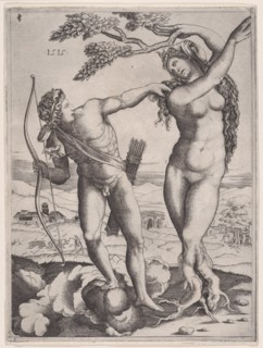 Apollo and Daphne, dated 1515., dated 1515. Creator: Agostino Veneziano.
