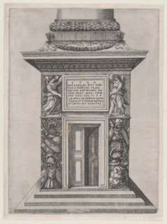Speculum Romanae Magnificentiae: The Pediment Base of Trajan's Column, 16th century., 16th century. Creator: Anon.