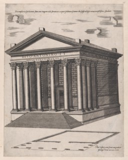 Speculum Romanae Magnificentiae: Temple of Antoninus and Faustina, 1565., 1565. Creator: Anon.