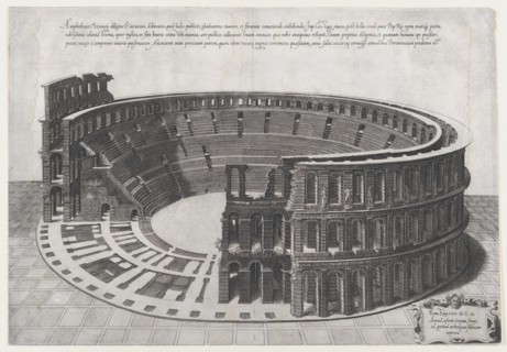 Speculum Romanae Magnificentiae: Amphitheater at Verona, 1560., 1560. Creator: Anon.