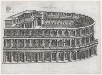 Speculum Romanae Magnificentiae: Theater of Marcellus, 16th century., 16th century. Creator: Anon.