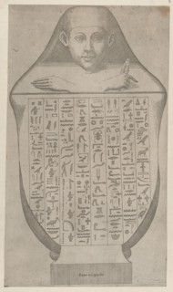 Speculum Romanae Magnificentiae: Face of an Egyptian canopic va..., late 16th to early 17th century. Creator: Attributed to Etienne DuPérac.