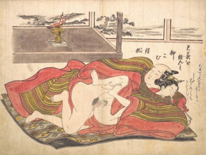 Bedroom Scene, ca. 1739., ca. 1739. Creator: Okumura Masanobu.
