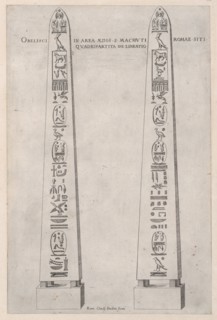 Speculum Romanae Magnificentiae: Egyptian Obelisk, mid-to-late 16th ce..., mid-to-late 16th century. Creator: Etienne Duperac.