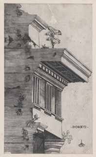 Speculum Romanae Magnificentiae: Doric order, ca. 1537., ca. 1537. Creator: Master GA.