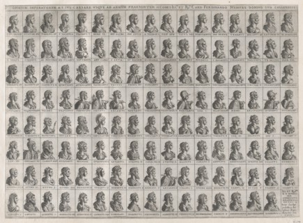 Speculum Romanae Magnificentiae: Portraits of the Emperors from Julius Caesar to Rudolf II..., 1582. Creator: Giovanni Ambrogio Brambilla.