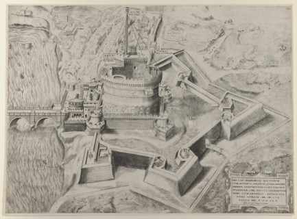Speculum Romanae Magnificentiae: Castello Sant' Angelo, 1557., 1557. Creator: Giulio de Musi.