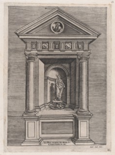 Speculum Romanae Magnificentiae: Temple-Altar of Jove, as a Youth, 16th century., 16th century.