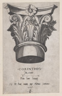 Speculum Romanae Magnificentiae: Corinthian capital, 1535., 1535. Creator: Master PS.