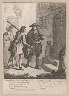 The Great Provost of Rome with his Archers, 1648-1700., 1648-1700. Creator: Nicholas Boucquet.