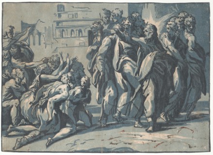 Christ healing the Lepers, 1540-50., 1540-50. Creator: Niccolo Vicentino.