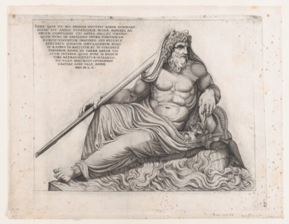 Speculum Romanae Magnificentiae: The Ocean God, 1560., 1560. Creator: Nicolas Beatrizet.