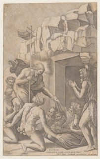 Christ in Limbo, after Raphael, 1541., 1541. Creator: Nicolas Beatrizet.