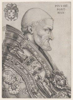 Portrait of Pope Pius IV, mid-16th century., mid-16th century. Creator: Nicolas Beatrizet.