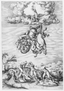 The Fall of Phaeton, 1540-66., 1540-66. Creator: Nicolas Beatrizet.