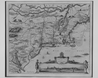 Novi Belgii Novaeque Angliae Nec Non Partis Virginiae, 1651-55., 1651-55. Creator: Claes Jansz Visscher.