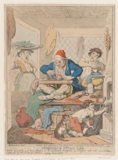 Miseries of Human Life: While Deep in Study and Lost in Thought in the Complicated..., October 1807. Creator: Nicolaus Heideloff.