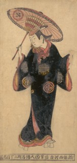 The Actor Arashi Wakano as a wakashu (youth) in a kappa (raincoat), ca. 1725., ca. 1725. Creator: Nishikawa Yoshinobu.