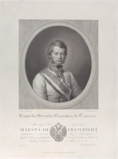 Oval portrait of Leopold II, Grand Duke of Tuscany, 1833., 1833. Creator: Paolo Toschi.