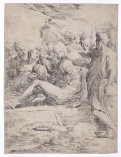 Entombment Facing Left, 1529-1530., 1529-1530. Creator: Parmigianino.