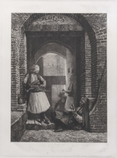 Arnaut Guardhouse in Cairo, 1868., 1868. Creator: Paul Adolphe Rajon.