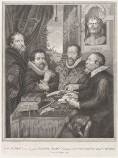 The Four Philosophers: Justus Lipsius, Hugo Grotius, Peter Paul Rubens, and Philip Rube..., 1770-82. Creators: Peter Paul Rubens, Unknown.