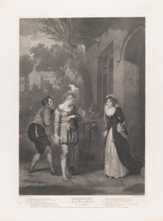 Anne Page, Slender and Shallow (Shakespeare, Merry Wives of..., first published 1792; reissued 1852. Creator: Peter Simon.