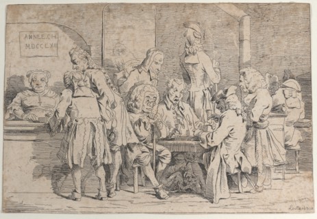 Playing Tric Trac, 1763., 1763. Creator: Philip James de Loutherbourg.