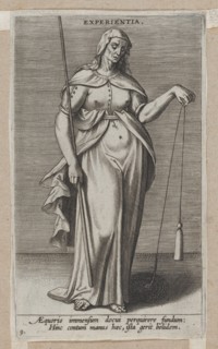 Experientia, from Prosopographia, ca. 1585-90., ca. 1585-90. Creator: Philip Galle.
