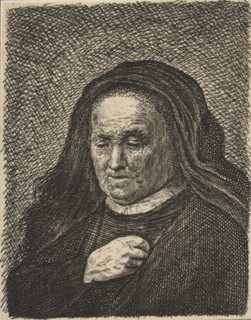The Artist's Mother with Her Hand on Her Chest, 18th century., 18th century. Creator: Unknown.
