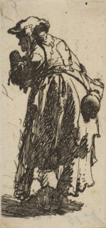 Old Beggar Woman with a Gourd, ca. 1629., ca. 1629. Creator: Rembrandt Harmensz van Rijn.