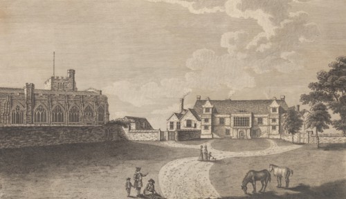 The Ancient Archiepiscopal Palace at Maidstone, from Edward Hasted's, The History and Topo..., 1782. Creator: Richard Bernard Godfrey.